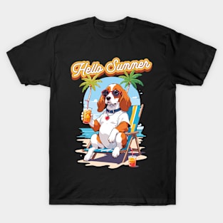 Hello Summer relaxed dog lover summer T-Shirt